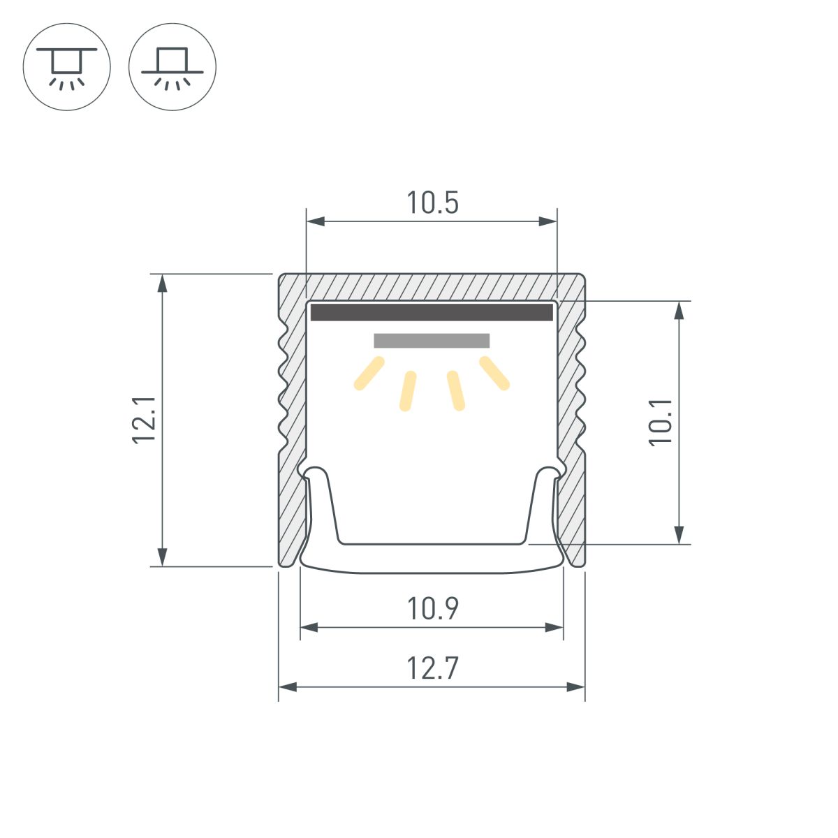 Профиль Arlight LINE-1212-2000 ANOD 062847 в Санкт-Петербурге