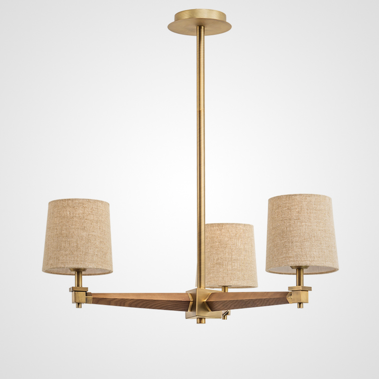 Люстра на штанге ImperiumLoft Stavra Jorgenson Beige/Dark Wood 203576-26 в Санкт-Петербурге