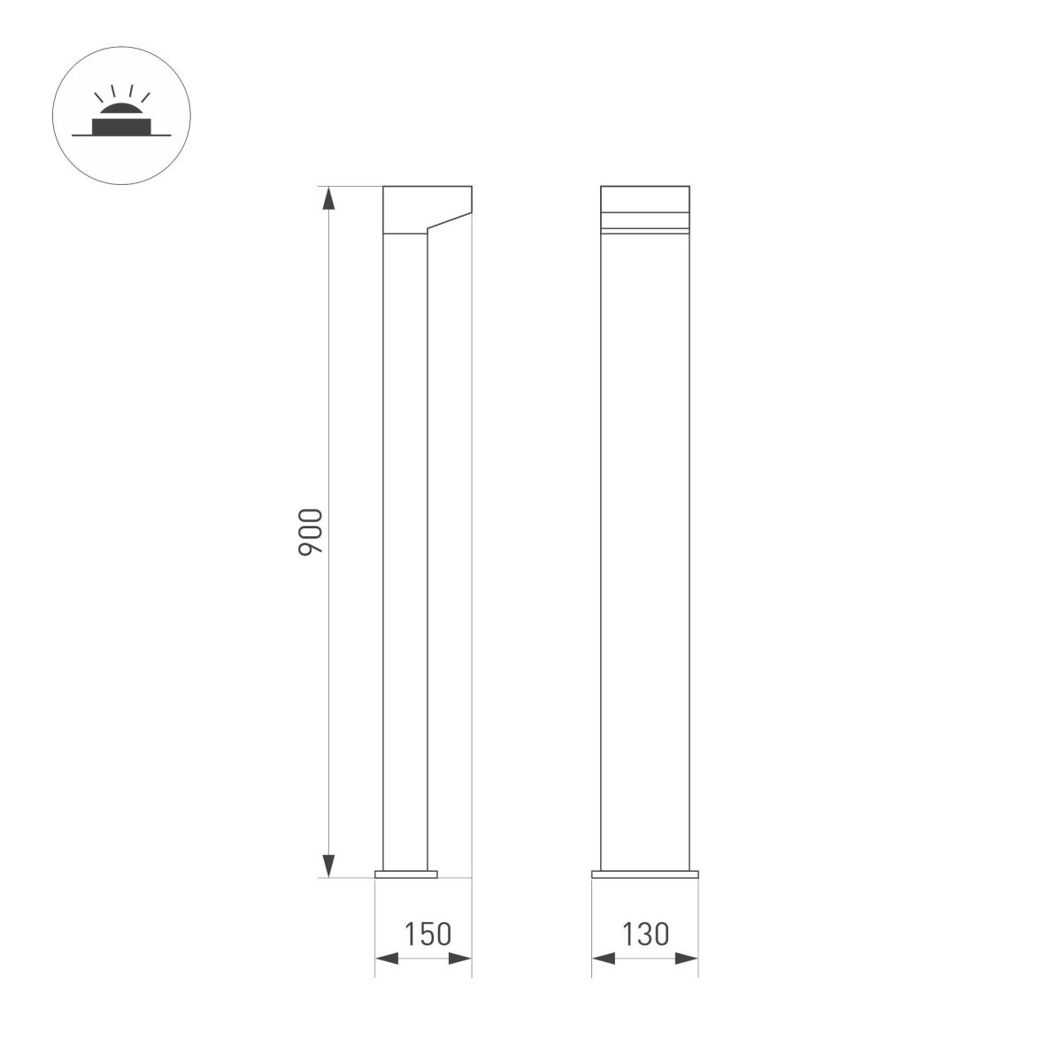 Ландшафтный светильник Arlight LGD-JASMUS-BOLL-H900-12W Warm3000 (BK, 93 deg, 230V) 050732 в Санкт-Петербурге