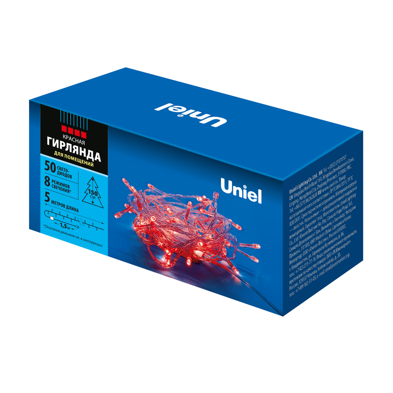 Гирлянда Uniel ULD-S0500-050/DTA RED IP20 в Санкт-Петербурге