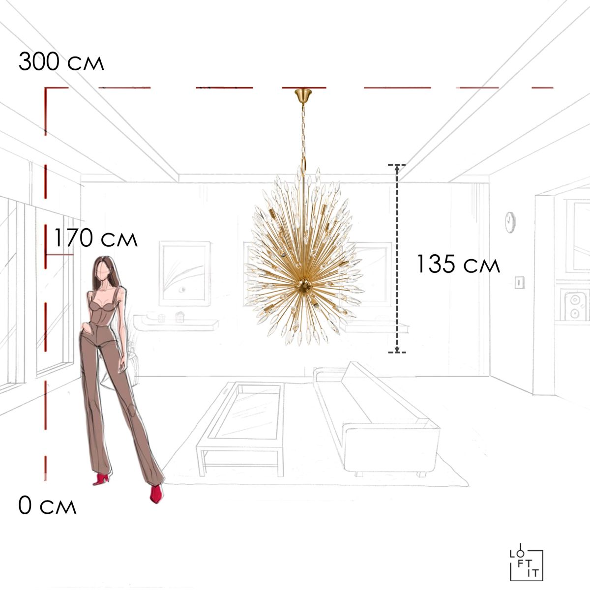 Подвесная люстра Loft IT Splash 10418/12 в #REGION_NAME_DECLINE_PP#
