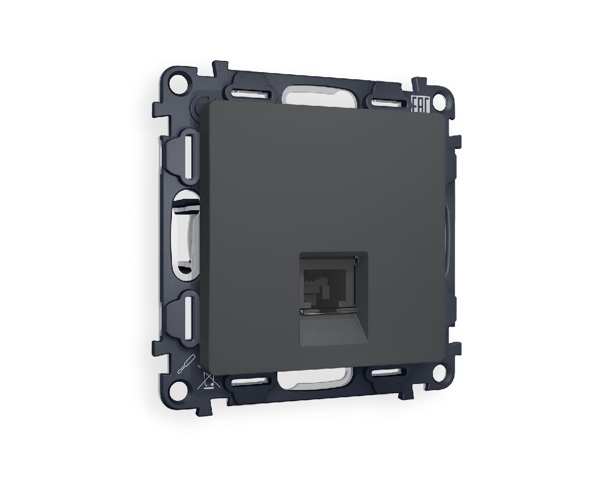 Комплект механизма телефонной розетки RJ-11(4P4C) со шторкой Ambrella Volt Alfa MA912030 в Санкт-Петербурге