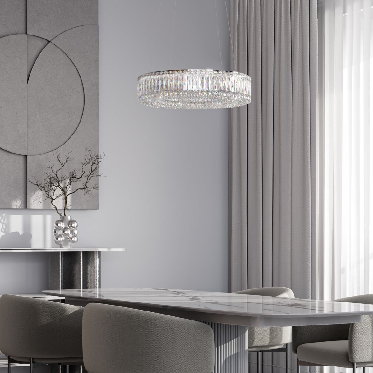 Подвесная люстра Eurosvet Iride 101007 LED хром a071458 в #REGION_NAME_DECLINE_PP#