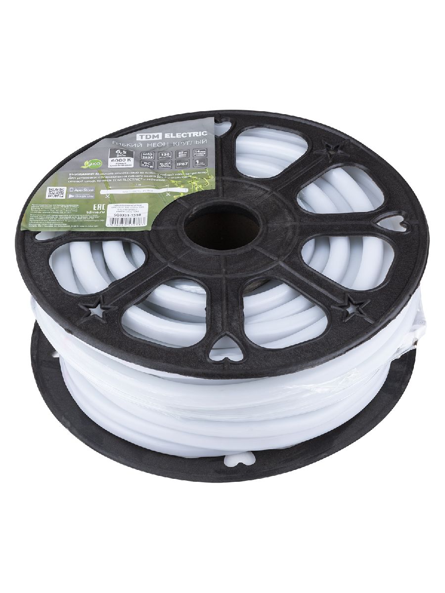 Гибкий неон TDM Electric 220В 2835 6,5Вт/м 6000K 25м SQ0331-1518 в Санкт-Петербурге