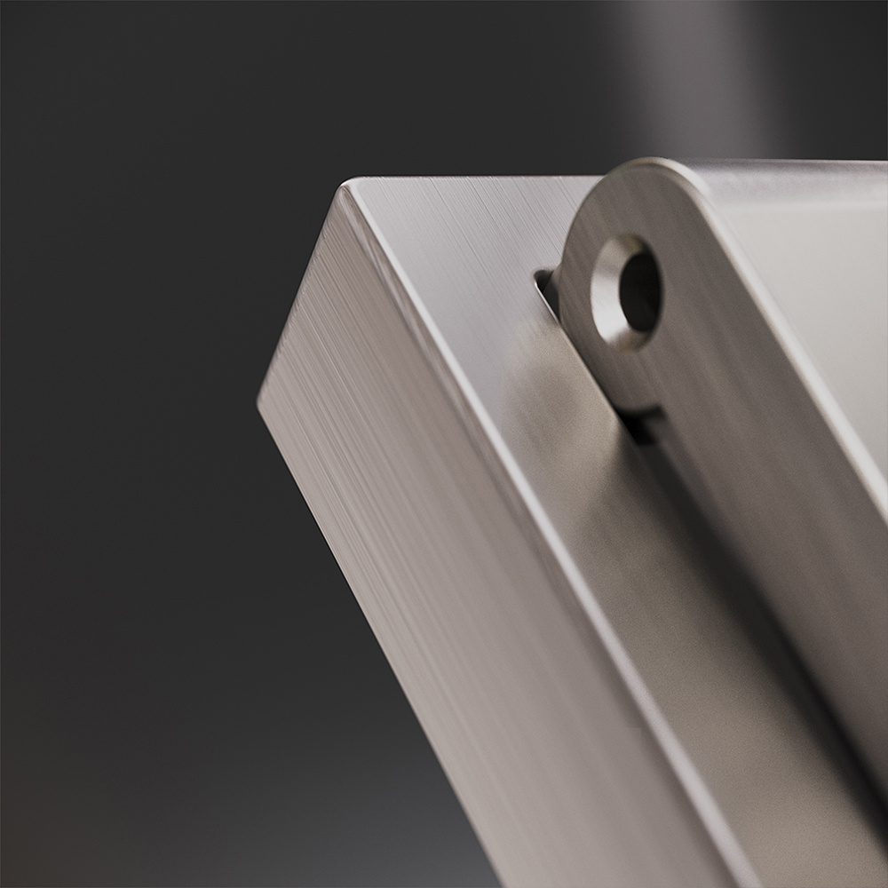 Накладка для розетки с заземлением защитными шторками и крышкой S70 Metal (никель) Voltum VLSM000811 в Санкт-Петербурге