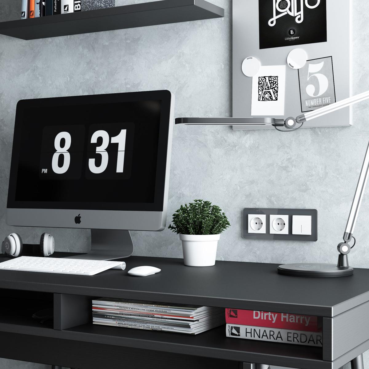 Рамка из стекла на 3 поста Werkel Elite графит 4690389180774 W0032440 в Санкт-Петербурге