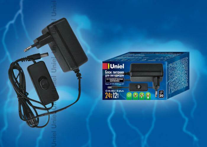 Блок питания (06314) Uniel 12V 24W IP20 2A UET-VPA-024A20 12V IP20 в Санкт-Петербурге