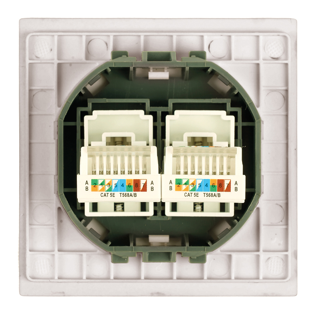 Розетка компьютерная 2-местная RJ-45 (механизм) Stekker Мия RST00-3111-08 50481 в #REGION_NAME_DECLINE_PP#