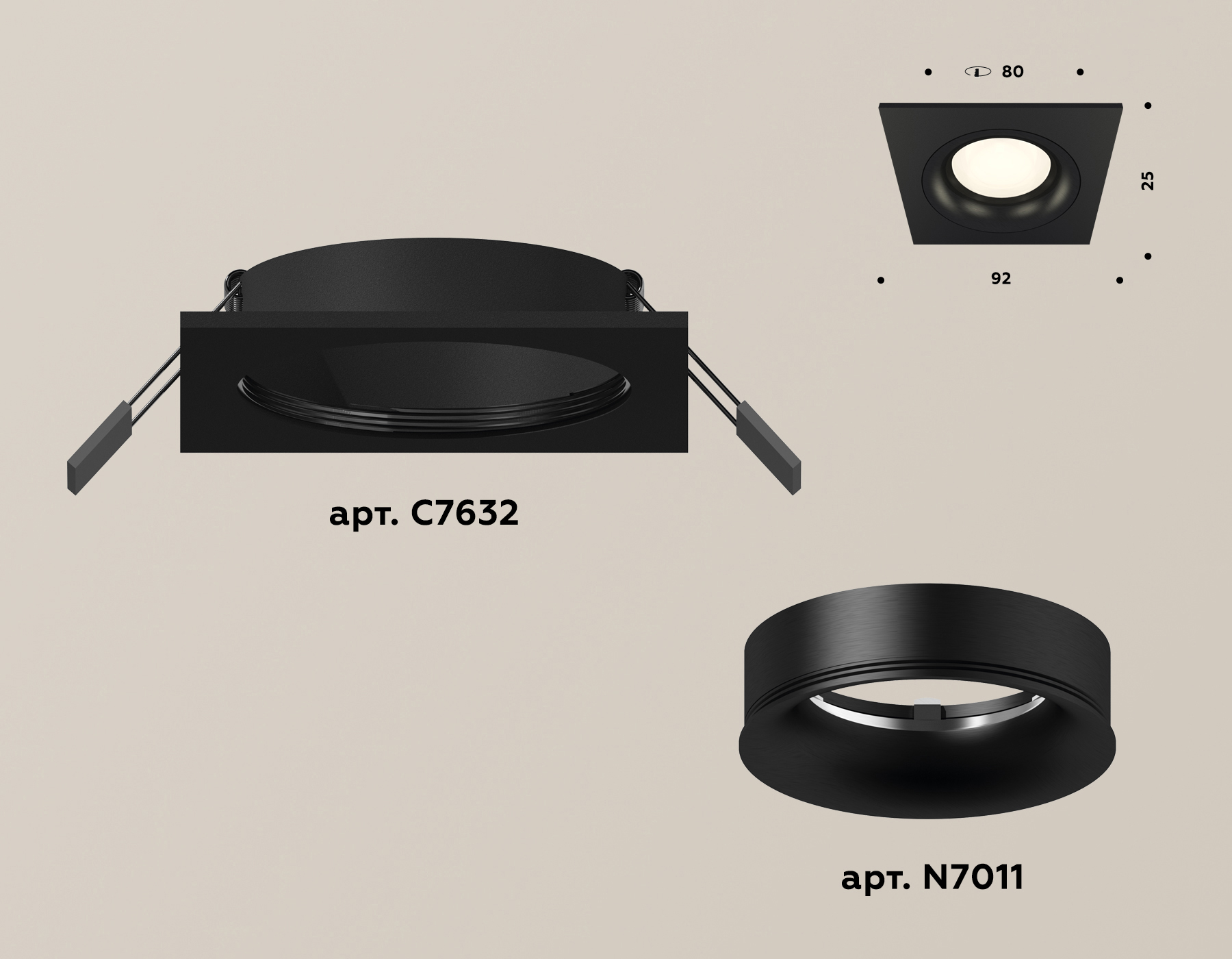 Встраиваемый светильник Ambrella Light Techno XC7632002 (C7632, N7011) в Санкт-Петербурге