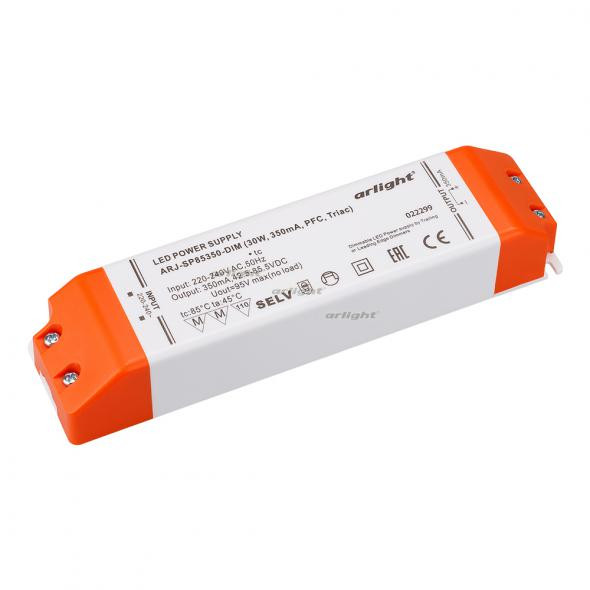 Блок питания Arlight ARJ-SP85350-DIM (30W, 350mA, PFC, Triac) 022299 в Санкт-Петербурге