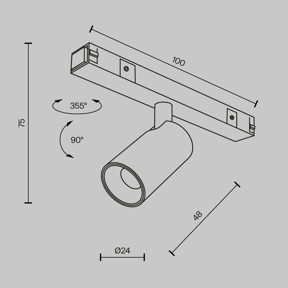 Трековый магнитный светильник Maytoni Focus Led TR176-1-3WTW-M-B в Санкт-Петербурге