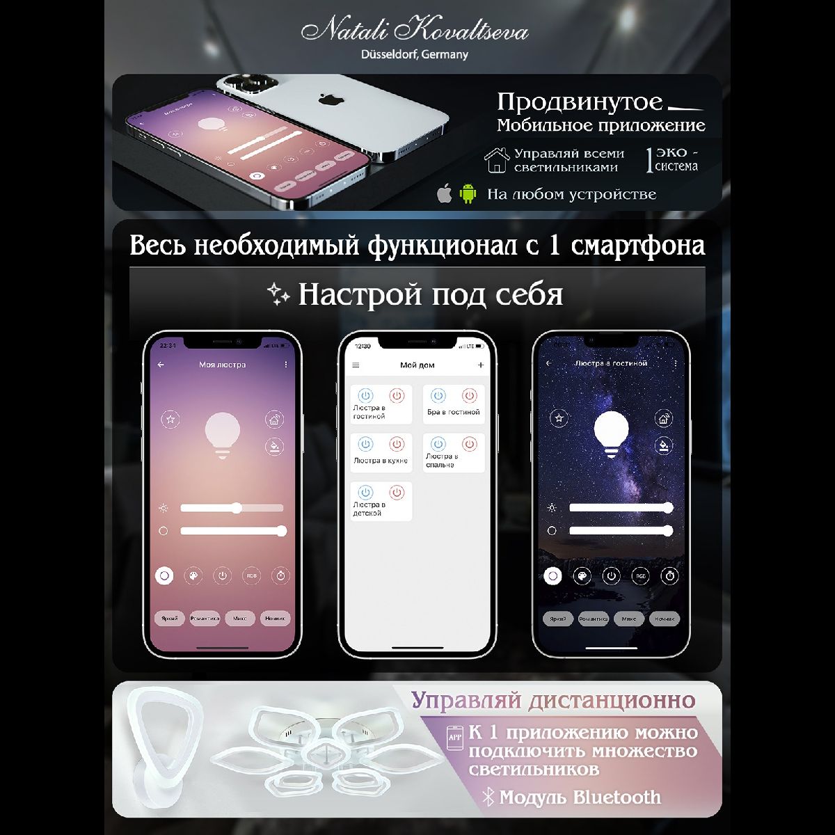 Потолочная люстра Natali Kovaltseva Sand LED LAMPS 81336 в Санкт-Петербурге