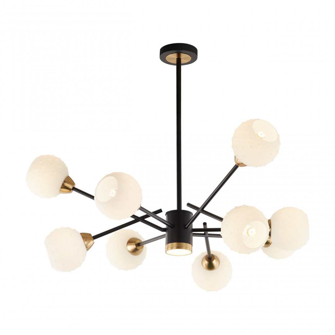 Люстра на штанге Arte Milano Neapolis 278408/8+1 BK/GD в #REGION_NAME_DECLINE_PP#