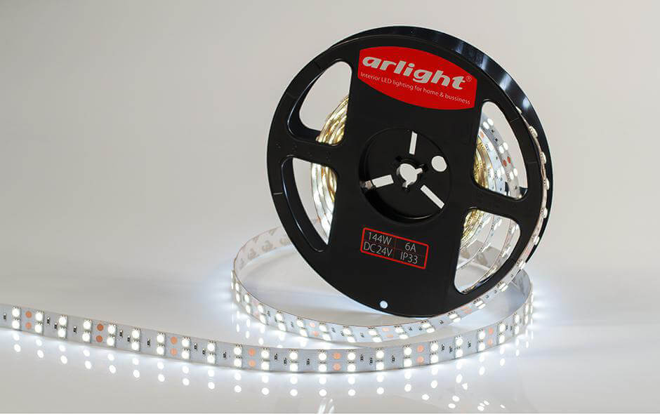 Светодиодная лента Arlight RT 2-5000 24V Cool 8K 2x2 (5060, 600 LED, LUX) 013756 в Санкт-Петербурге