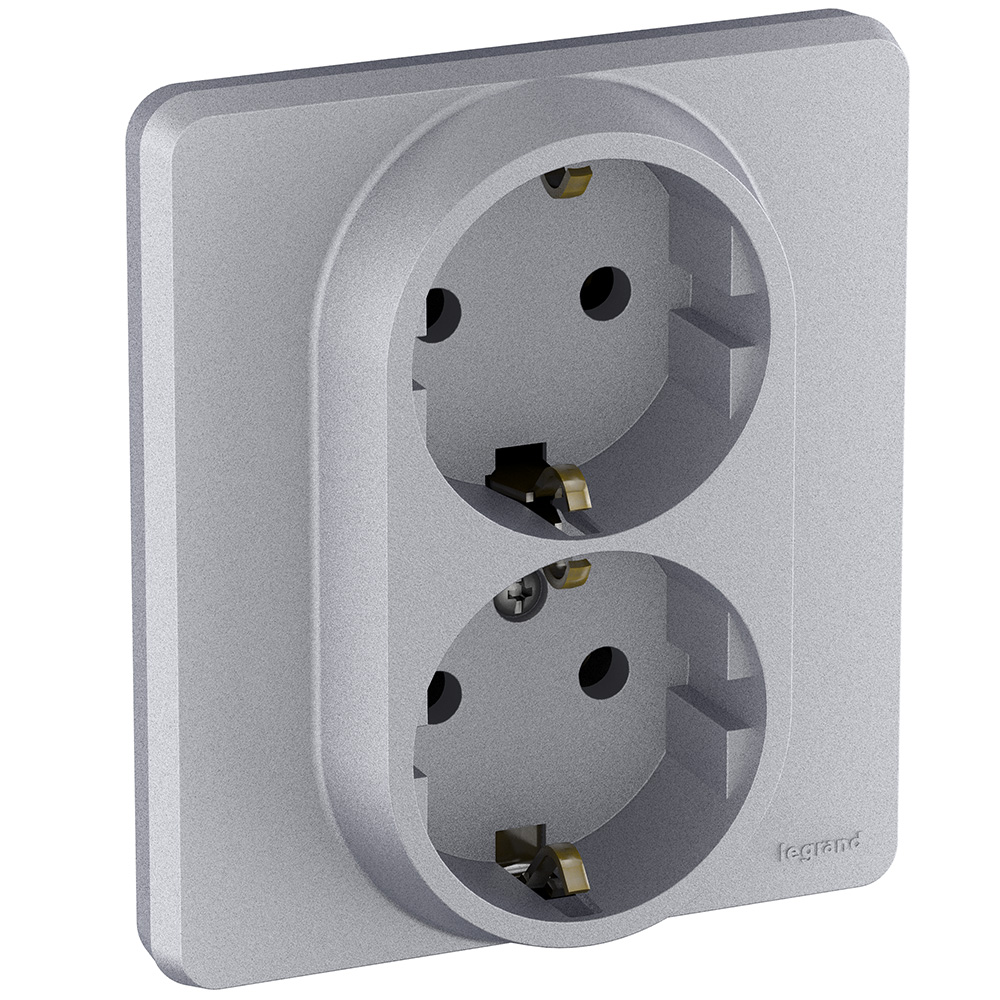Розетка двойная с/з Legrand Inspiria 673752 в Санкт-Петербурге