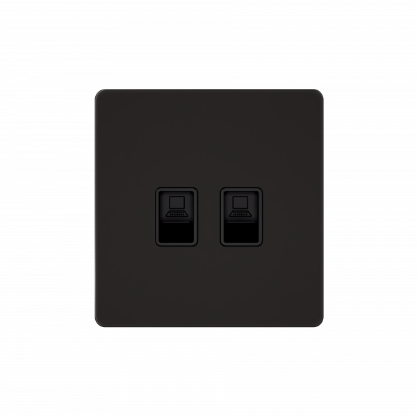 Розетка информационная RJ-45 кат.6 2-я Systeme Electric Systeme Infinity Полярная ночь FSE001088 в Санкт-Петербурге