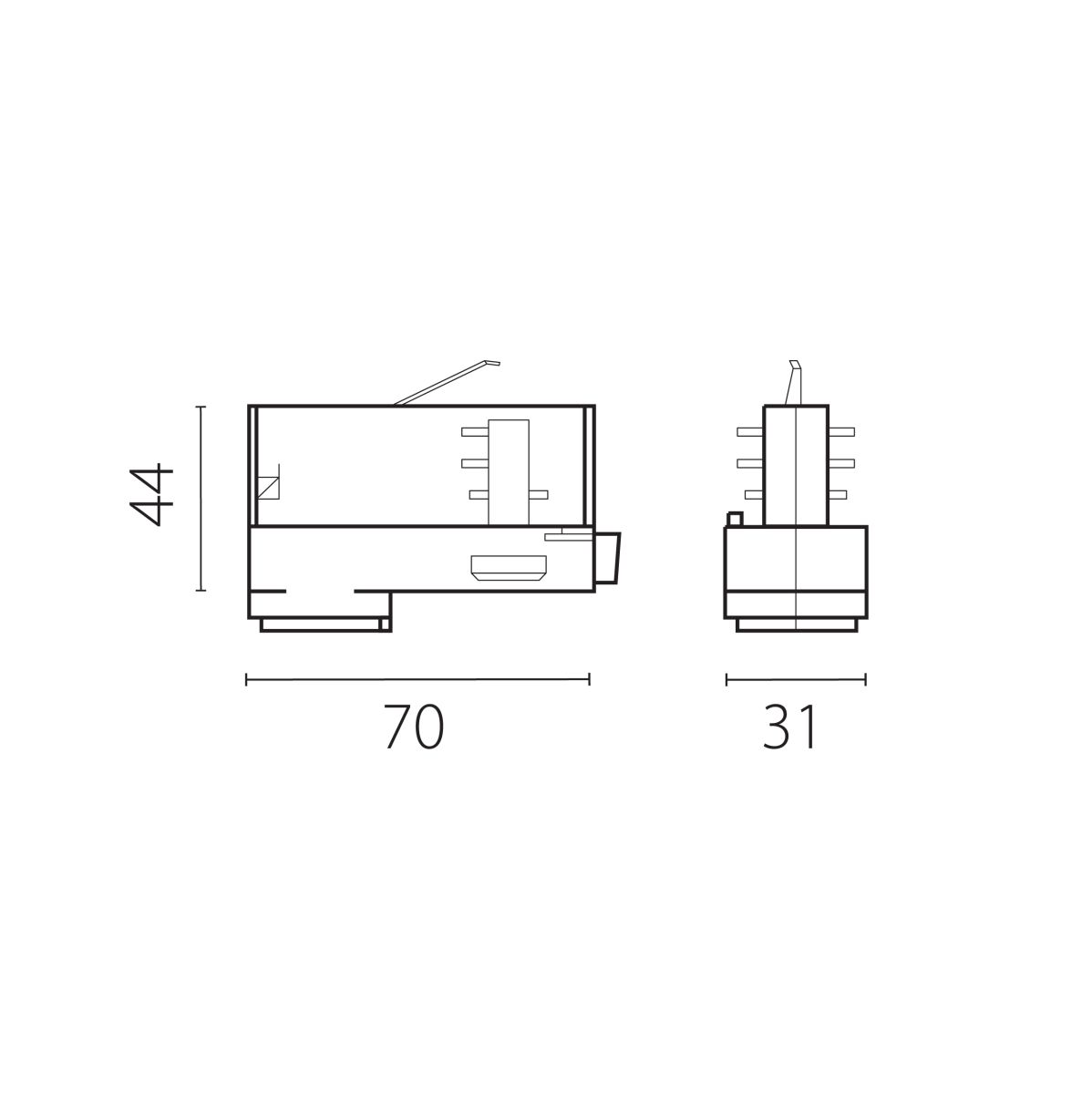 Адаптер для светильника к треку 5030xx-R/5040xx-(F)/(R) Lightstar Quattro 594006-403 в Санкт-Петербурге