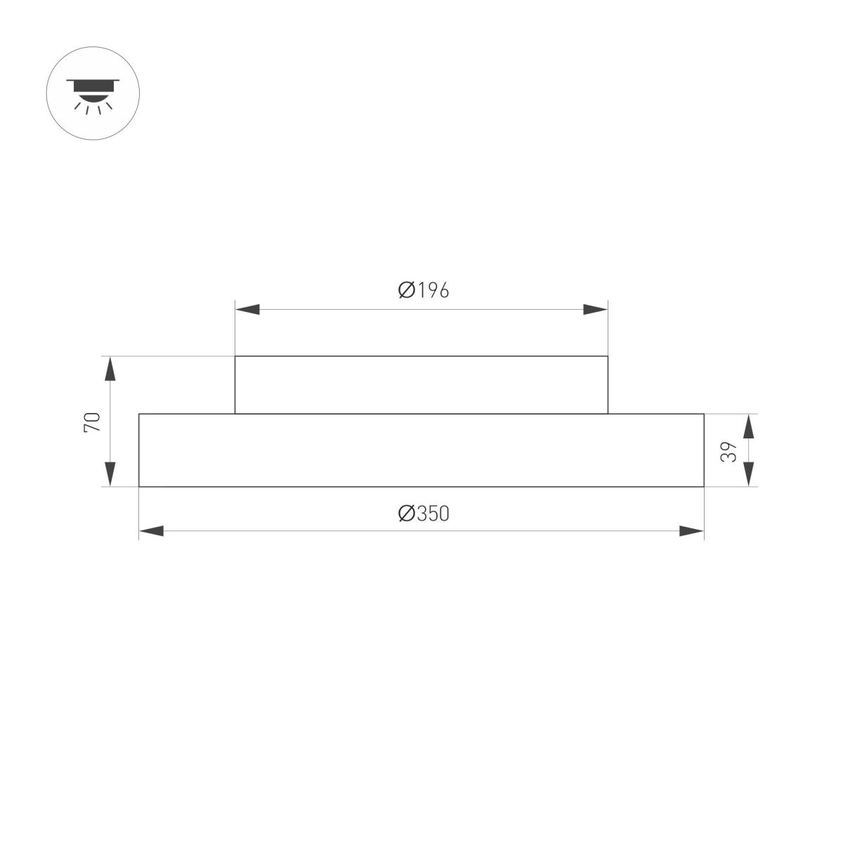 Потолочный светильник Arlight SP-ESTELY-R450-40W Warm3300-MIX (BK, 80 deg, 230V, TRIAC) 054797 в Санкт-Петербурге