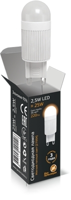 Лампа светодиодная Gauss G9 2,5W 2700K матовая LD107309125 в Санкт-Петербурге