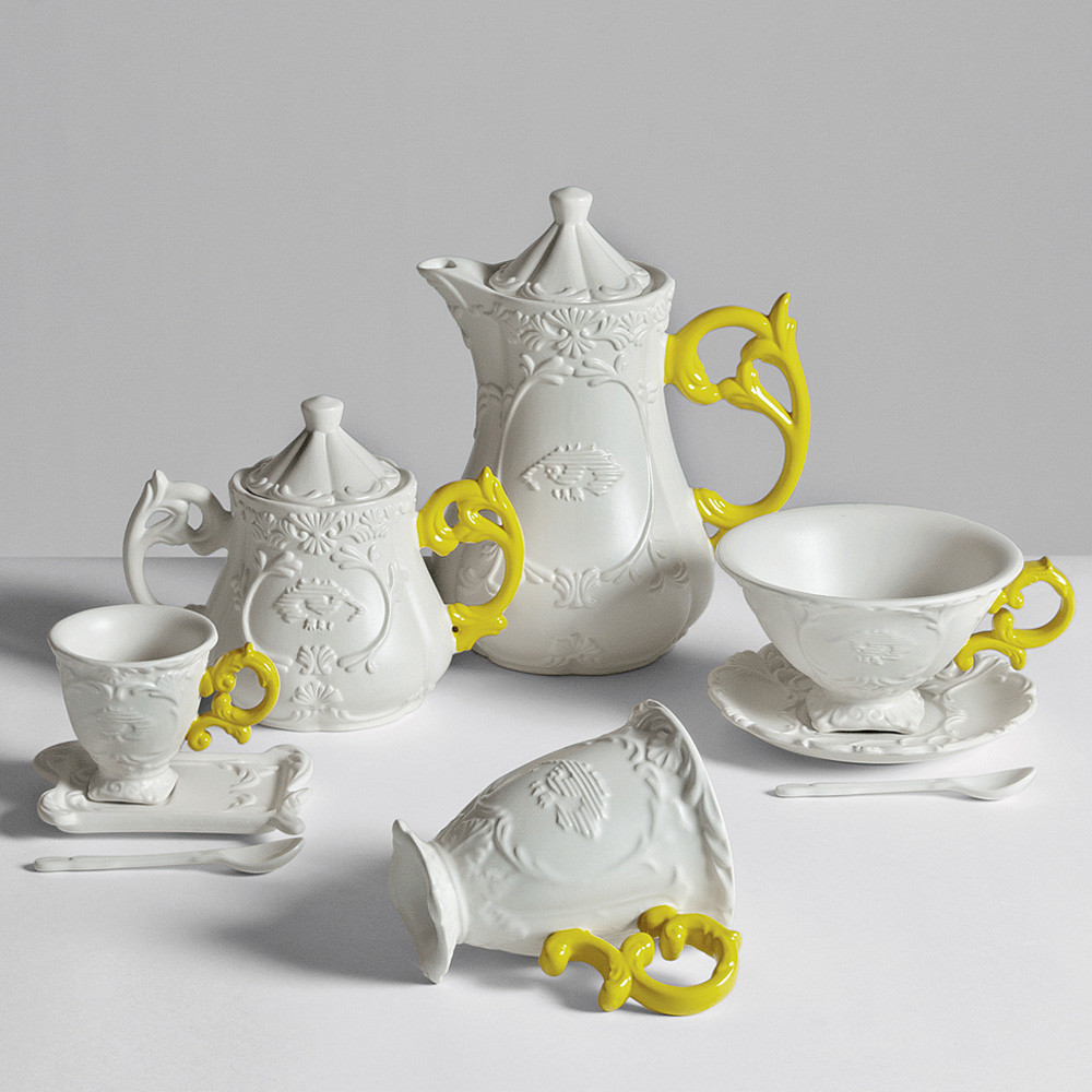 Блюдце с чашкой I-Coffee Yellow Seletti I-Wares 09859 GIA в Санкт-Петербурге