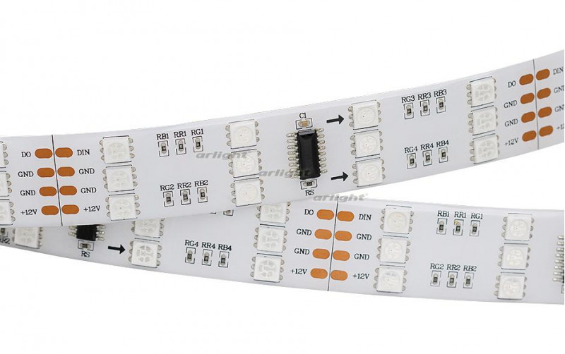Светодиодная лента Arlight SPI-5000SE 12V RGB (5060, 600 LED x3,1812) 020696 в Санкт-Петербурге