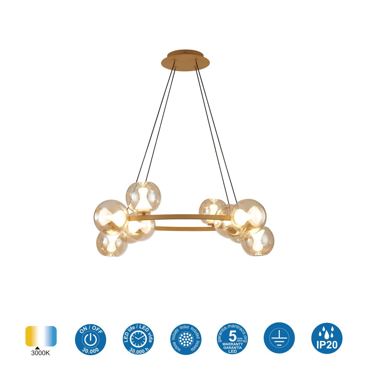 Подвесная люстра Mantra Andromeda 9555 в Санкт-Петербурге