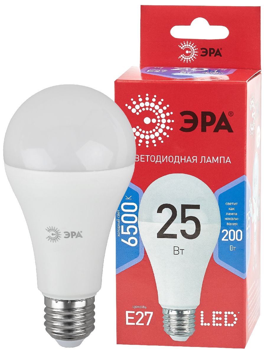 Лампа светодиодная Эра E27 25W 6500K LED A65-25W-865-E27 R Б0048011 в Санкт-Петербурге