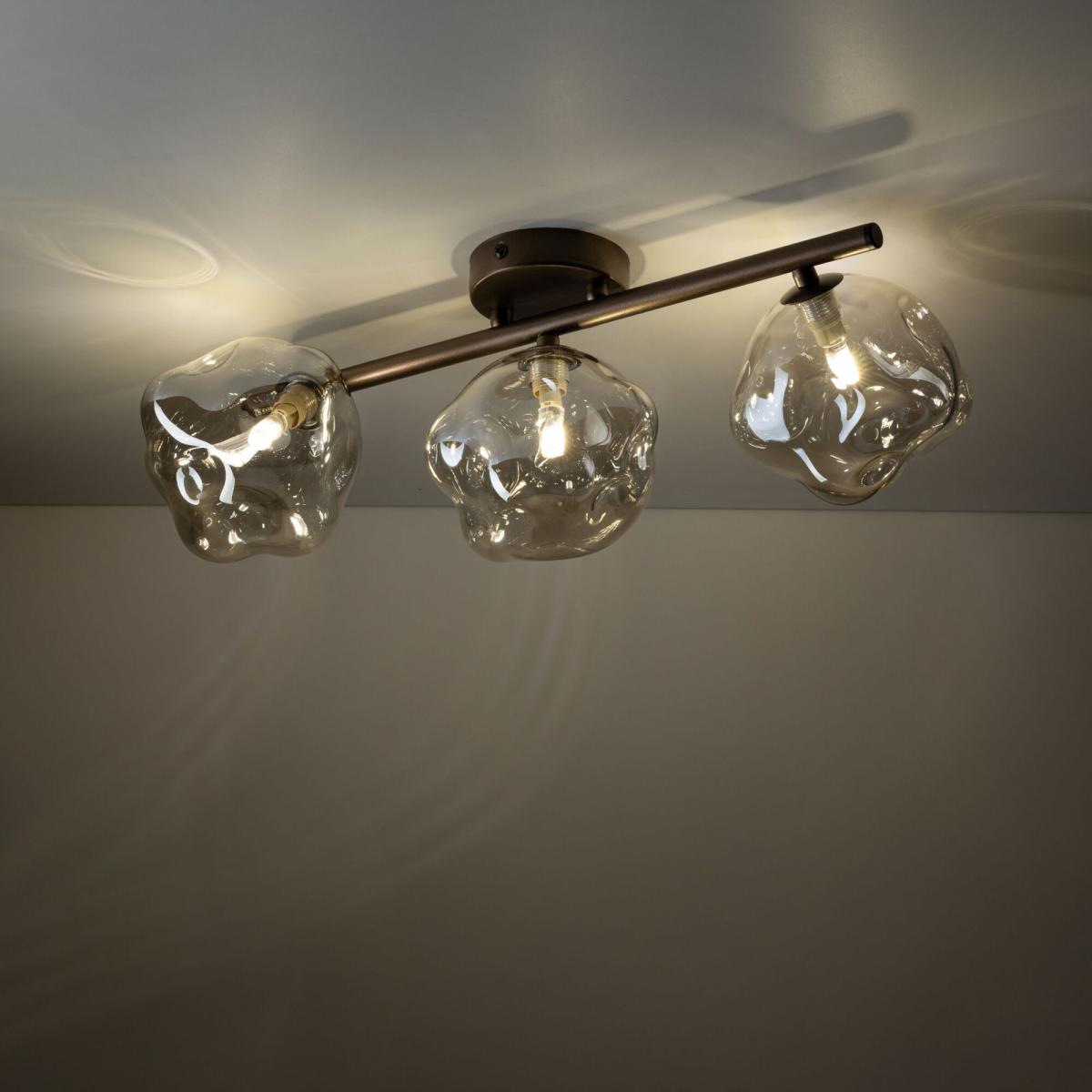 Потолочный светильник стеклянный TK Lighting 11035 Lava Brown a071851 в Санкт-Петербурге