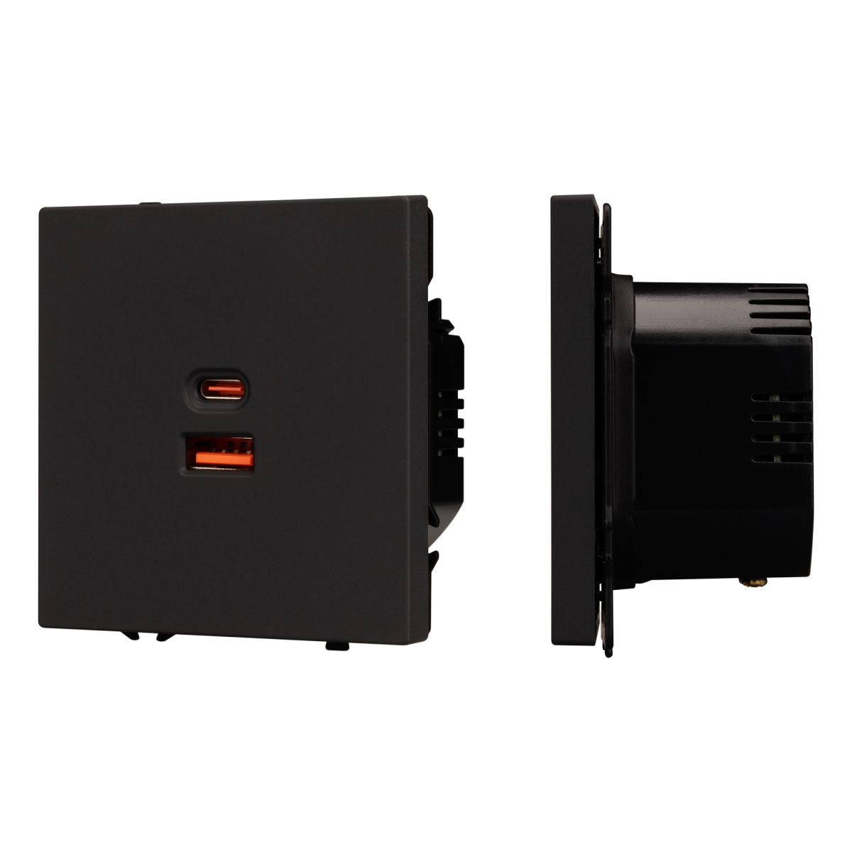 USB Розетка тип A+C софт-тач черный оникс Arlight SCT-MUAC-SFPL-FC-BK (65W, QC3) 054317(1) в #REGION_NAME_DECLINE_PP#