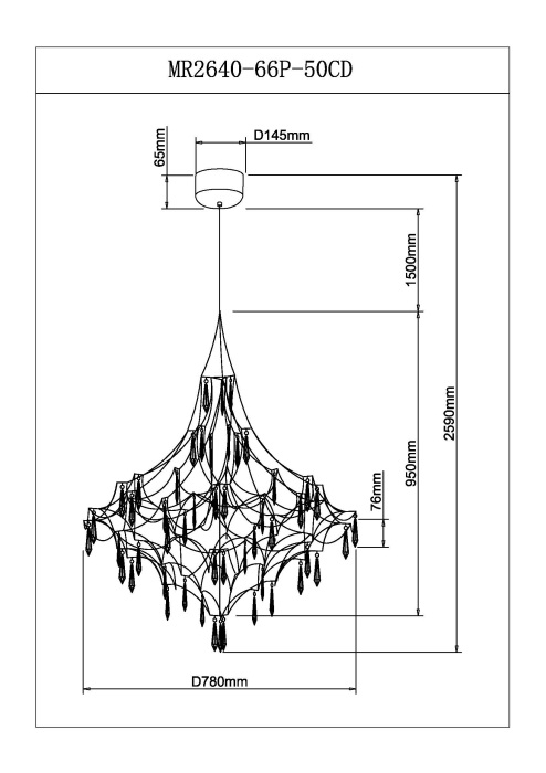 Подвесная люстра Myfar Allegria MR2640-66P-50CD в Санкт-Петербурге