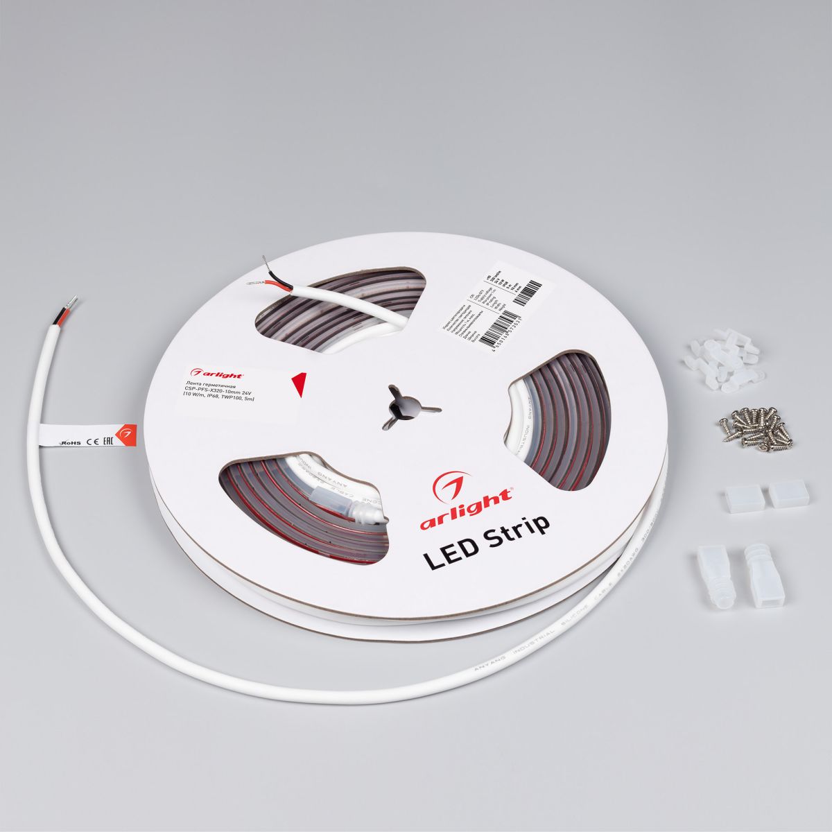 Светодиодная лента Arlight герметичная CSP-PFS-X320-10mm 24V Warm2400 (10 W/m, IP68, TWP100, 5m) 060277 в Санкт-Петербурге