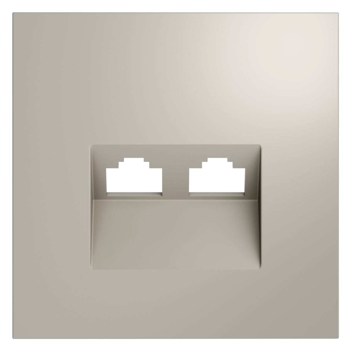 Накладка для розетки компьютерной двойной RJ45+RJ45 кат.6 Voltum S70 (кашемир) VLS001403 в #REGION_NAME_DECLINE_PP#