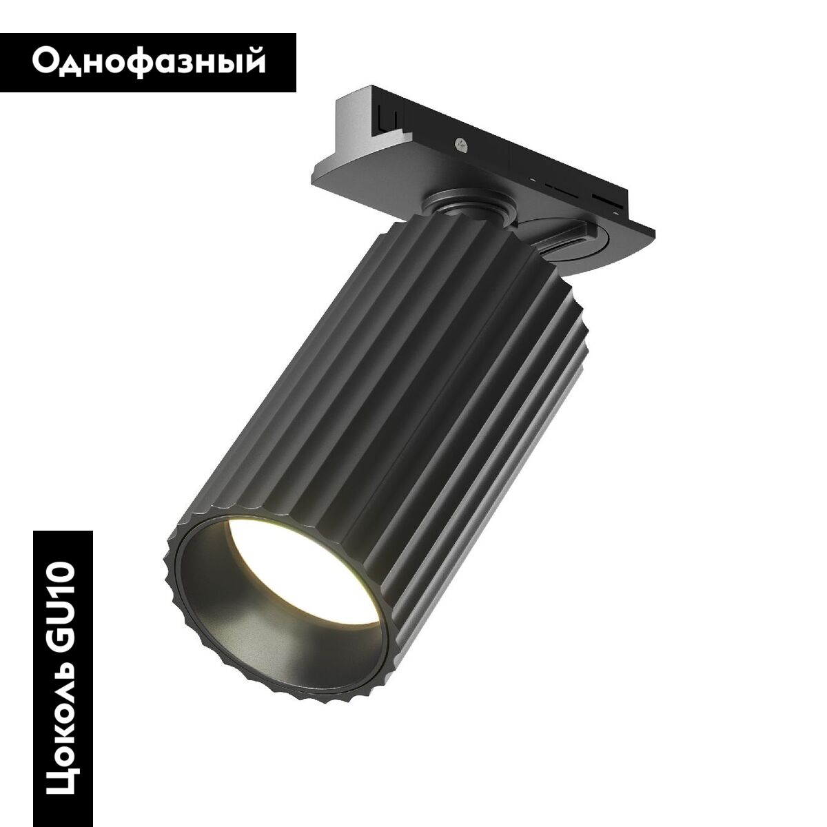 Трековый однофазный светильник Maytoni Calipso TR218-1-GU10-BK в Санкт-Петербурге