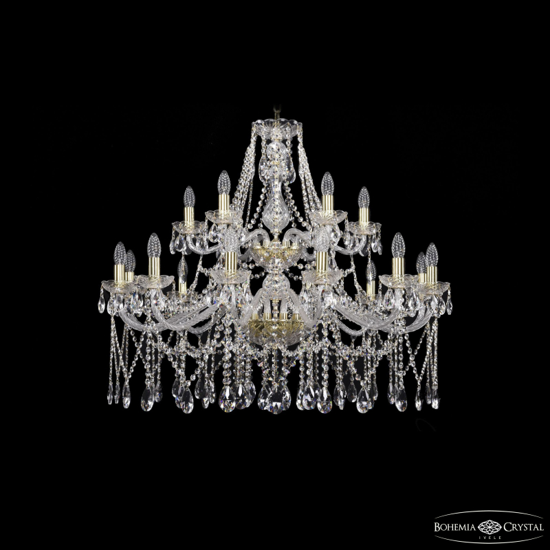 Подвесная люстра Bohemia Ivele Crystal 1413/12+6/360/2d G в Санкт-Петербурге