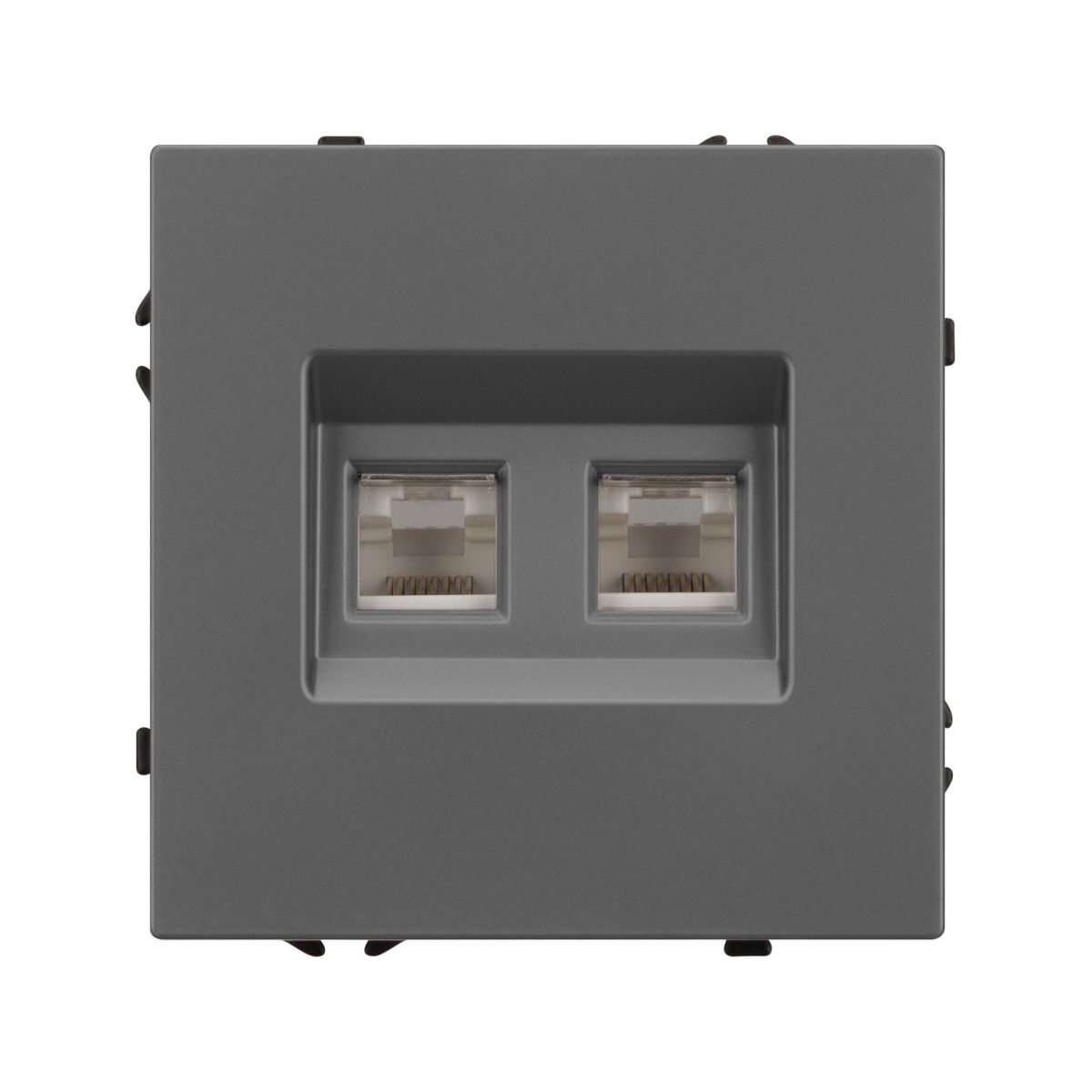 Механизм сдвоенной телефонной розетки Arlight SCT-NOBE-MTL2-SFPL-GR (RJ-11, 4C) (Серый базальт) 054311 в Санкт-Петербурге