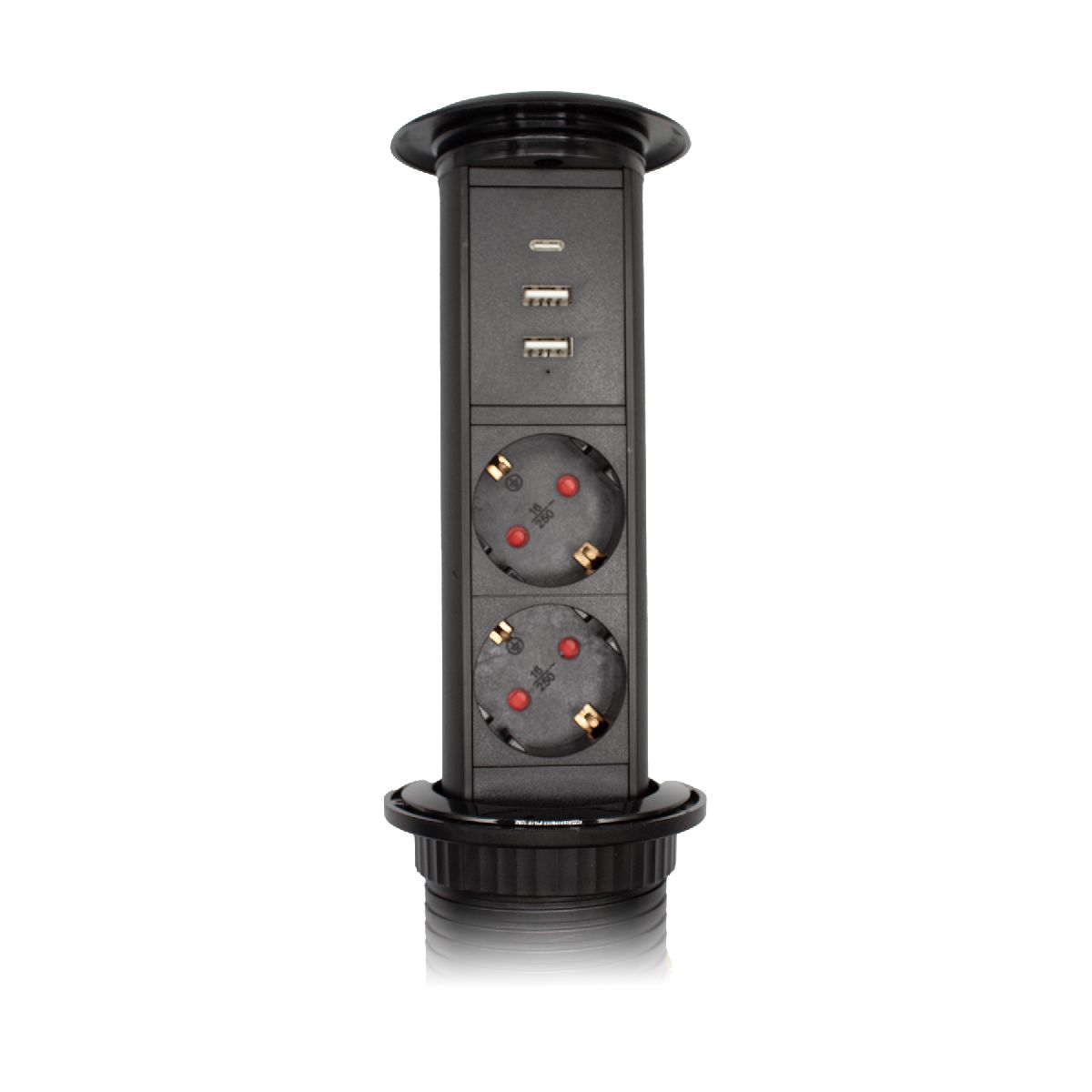 Блок розеток LE3 (2 секции 2 USB + 1 type-C беспроводная зарядка) Mebax 00-00002874 в Санкт-Петербурге