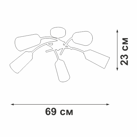 Потолочная люстра Vitaluce V2850-1/5PL в Санкт-Петербурге