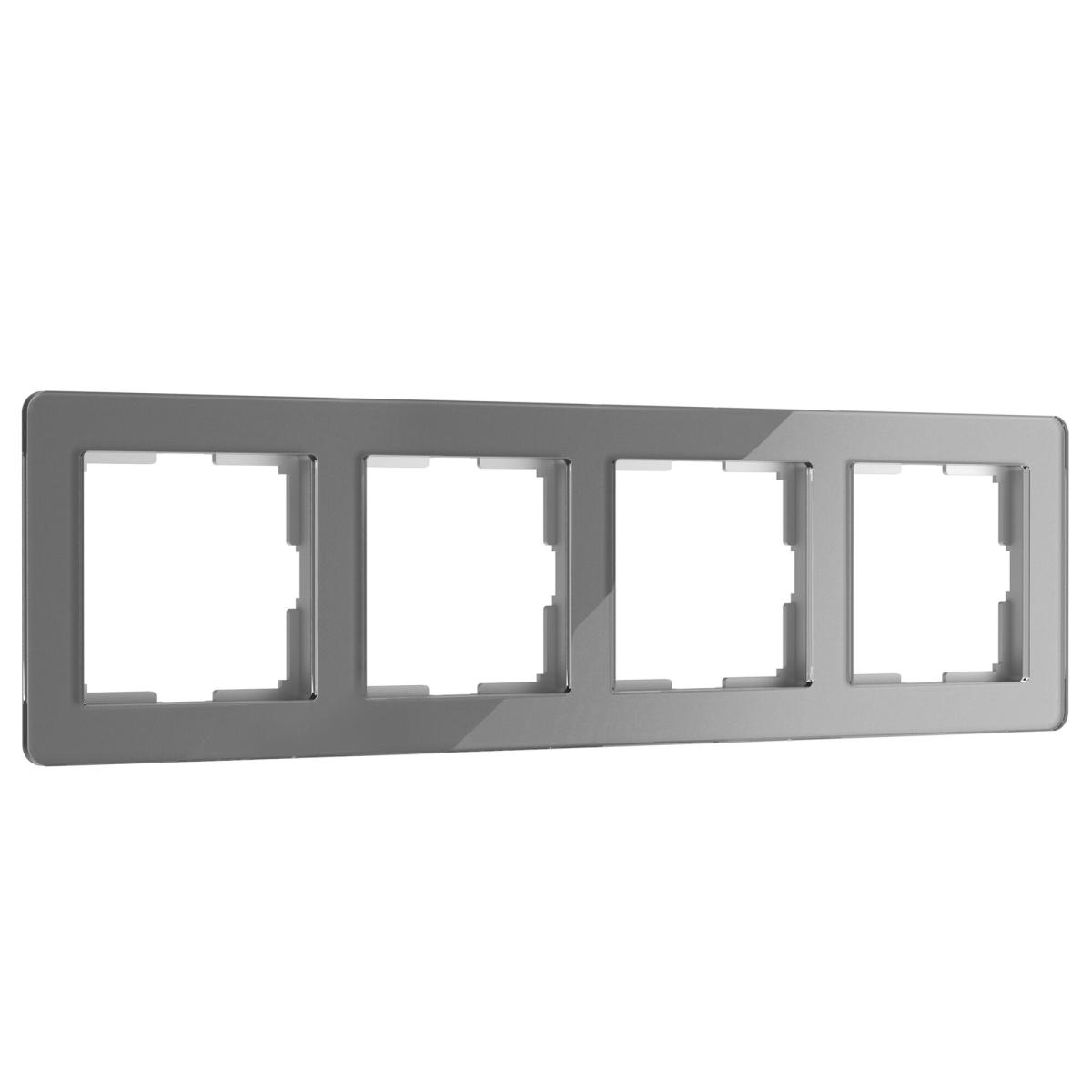 Рамка на 4 поста Werkel Acrylic графит 4690389190537 W0042704 a062132 в Санкт-Петербурге
