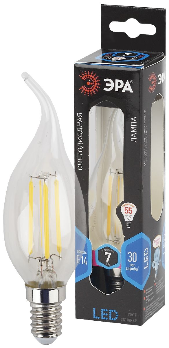 Лампа светодиодная Эра E14 7W 4000K F-LED BXS-7W-840-E14 Б0027945 в Санкт-Петербурге