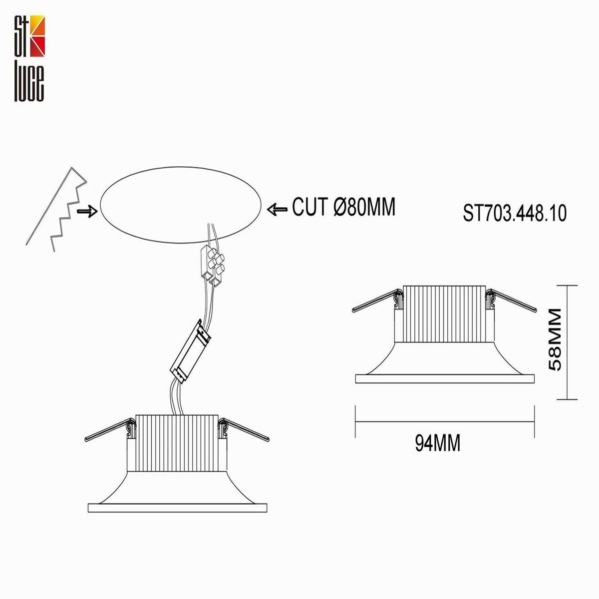 Встраиваемый светильник ST Luce ST703 ST703.448.10 в Санкт-Петербурге