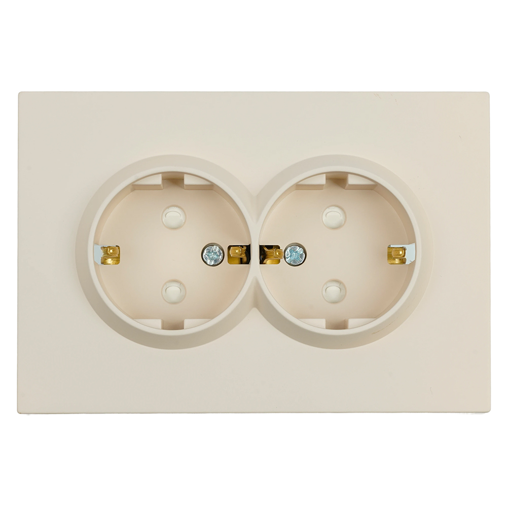 Розетка 2-местная с защитной шторкой Stekker Эмили с/з 250В 16А RST16-5114-08 кашемир soft touch 49908 в #REGION_NAME_DECLINE_PP#