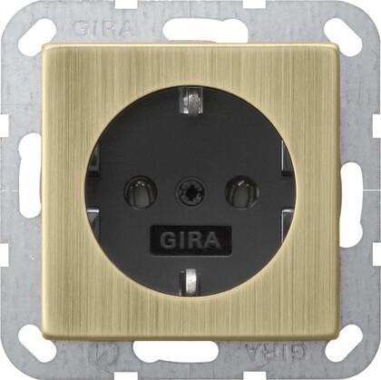 Розетка Gira System 55 Schuko с/з 16A 250V безвинтовой зажим бронза/антрацит 0188603 в Санкт-Петербурге
