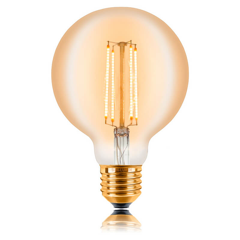 Лампа светодиодная филаментная Sun Lumen E27 4W 2200K золотая 057-318 в Санкт-Петербурге