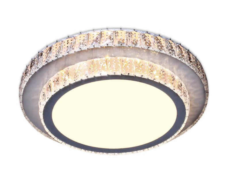 Потолочный светодиодный светильник Ambrella Light Orbital Crystal F95 CH/CL 72W D600 в Санкт-Петербурге