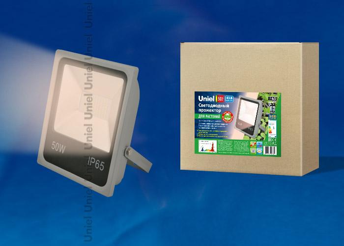 Прожектор светодиодный (UL-00001415) Uniel 50W 5000K ULF-P40-50W/SPFR IP65 110-265В GREY в Санкт-Петербурге