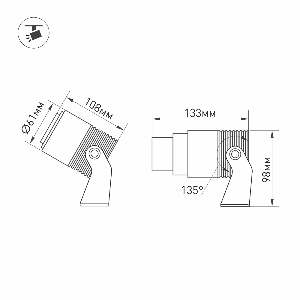 Уличный светильник Arlight ALT-RAY-ZOOM-R61-12W Warm3000 (DG, 10-60 deg, 230V) (IP67 Металл) 026447(2) в Санкт-Петербурге