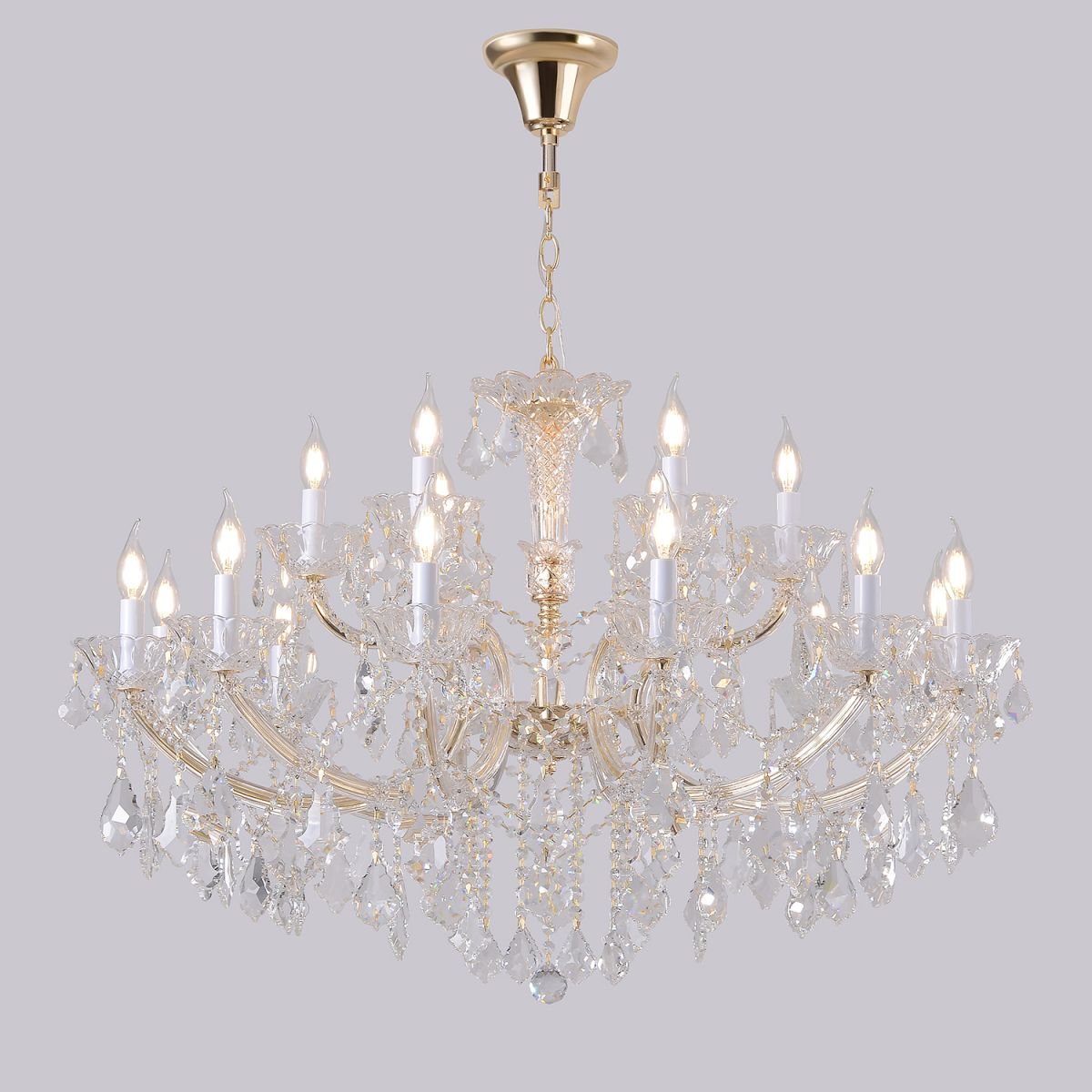 Подвесная люстра Crystal Lux CRISTELLE SP12+6 GOLD в Санкт-Петербурге