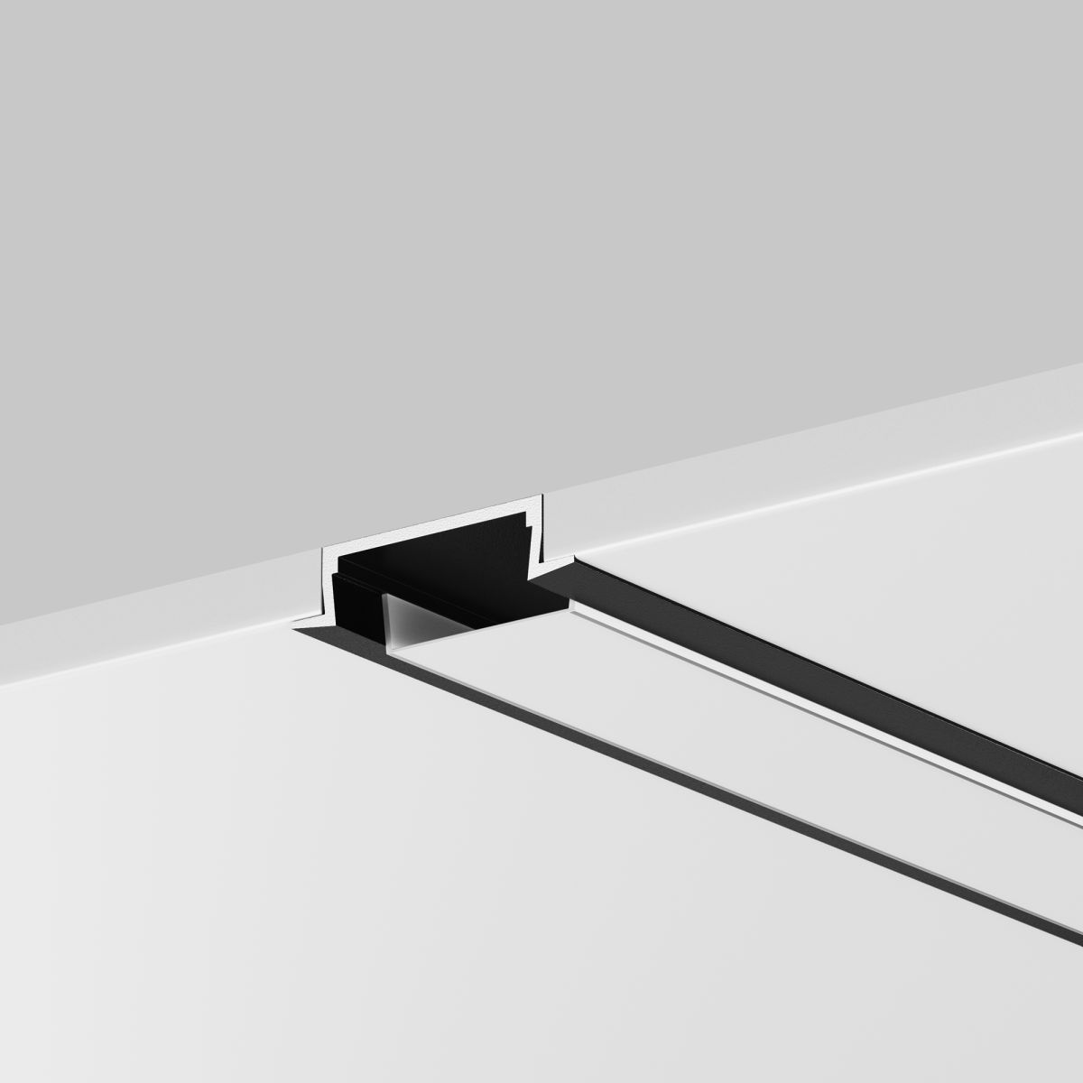 Алюминиевый профиль встраиваемый с накладным фланцем Maytoni Led Strip ALM-004-B-2M 632010 в Санкт-Петербурге