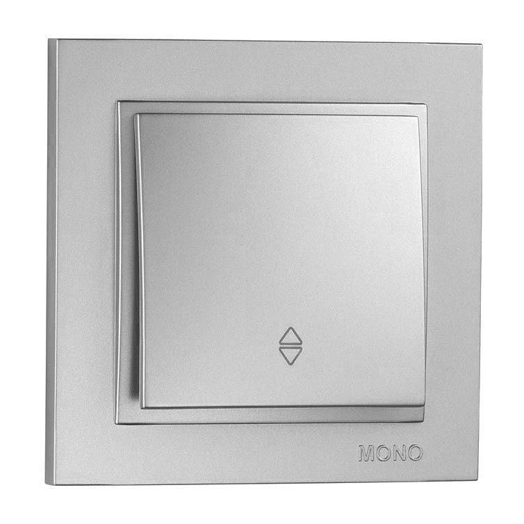 Выключатель одноклавишный проходной Mono Electric Despina 10А 250В серебро 102-212125-109 в Санкт-Петербурге