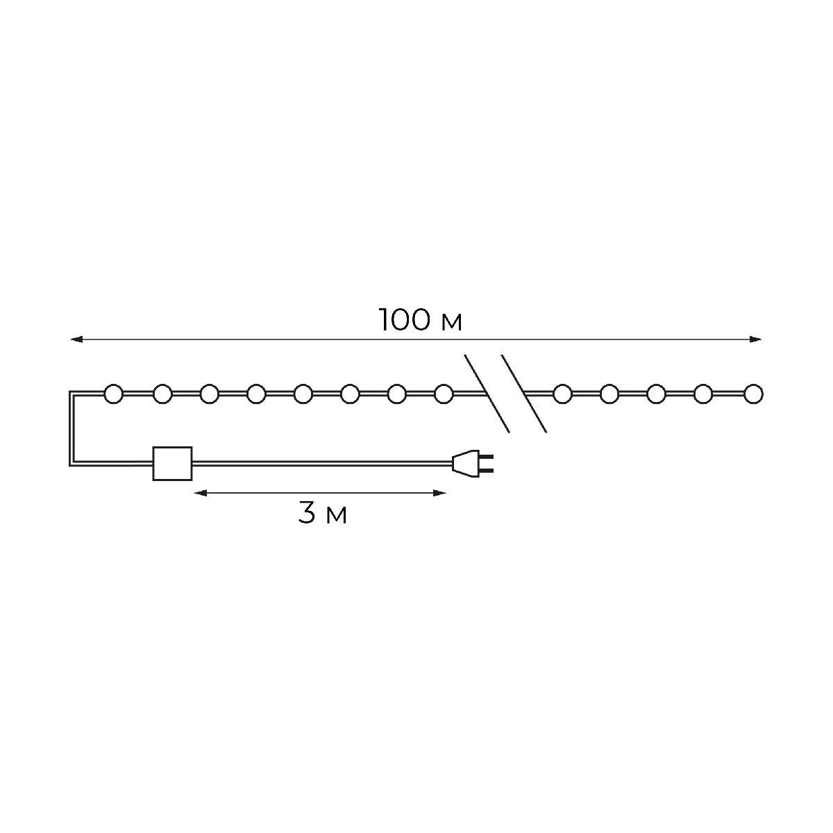 Гирлянда Роса Uniel ULD-S10000-1000/DGA MULTI IP20 DEW UL-00012090 в Санкт-Петербурге